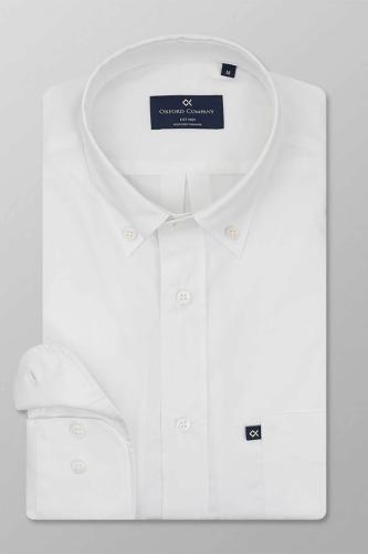 Oxford Company ανδρικό πουκάμισο button down μονόχρωμο Regular Fit 
